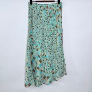 Y2K Express Asymmetric Skirt Size Small Light Turquoise Geometric Fairy Whimsy